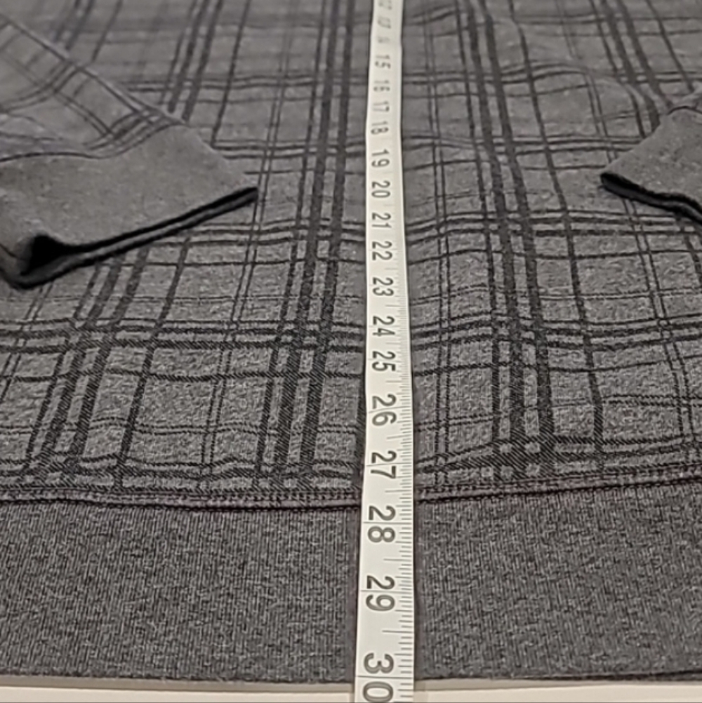 Nautica Quarter Zip Pullover Plaid Sweatshirt Top Gray XXL - Picture 11 of 11